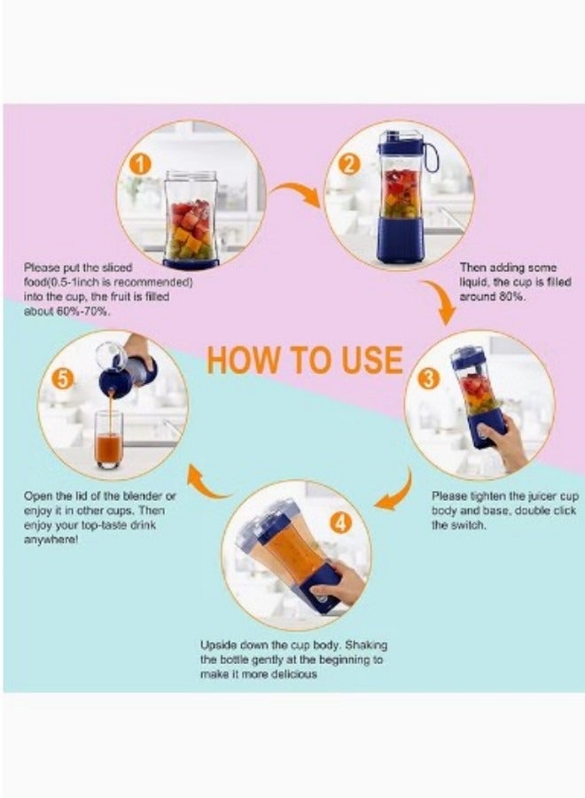 Multi-Design USB Rechargeable Electric Juice Blender - Image 3