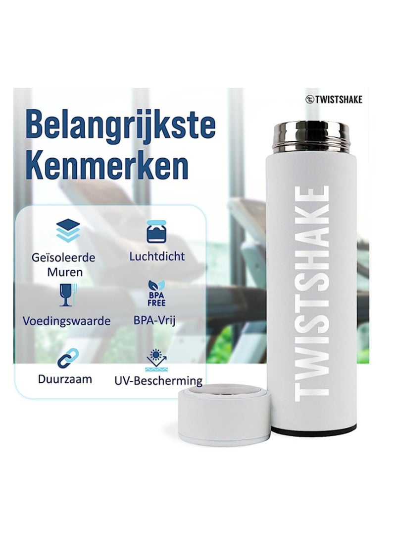 TWISTSHAKE Twistshake Hot or Cold Bottle 420ml White - Image 5