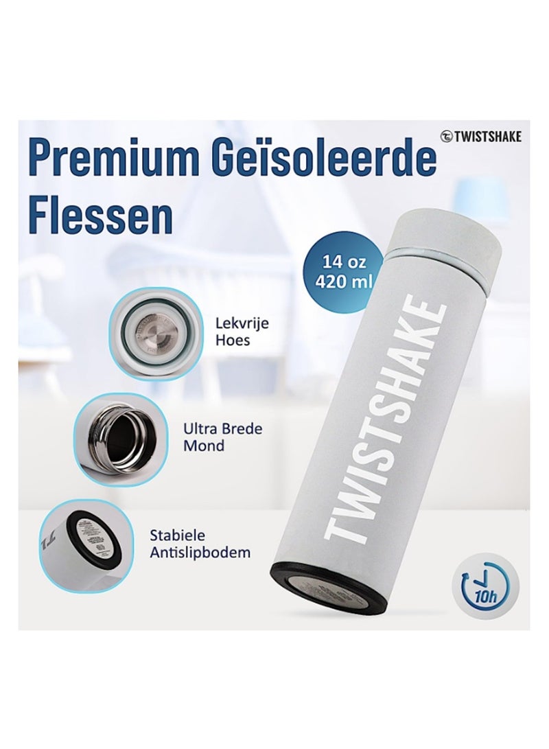 TWISTSHAKE Twistshake Hot or Cold Bottle 420ml White - Image 4