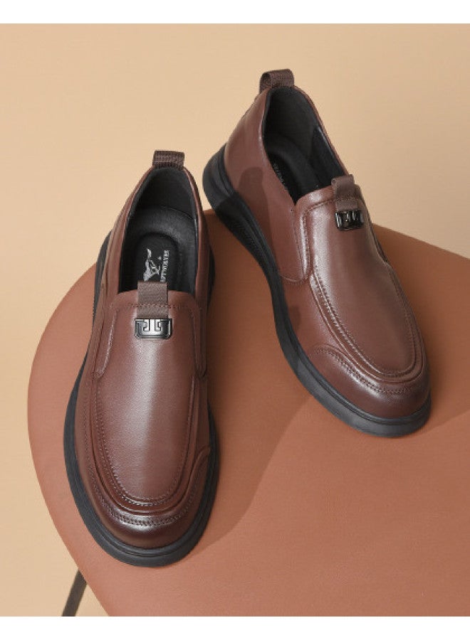سيبتولفز 【top Grain Leather】 أحذية رجالية للمكتب تدوم 25 عامًا، أحذية جلدية انزلاقية بسيطة وفاخرة، مريحة ومتعددة الاستخدامات بتصميم ريترو - Image 1