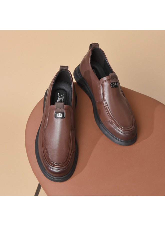 سيبتولفز 【top Grain Leather】 أحذية رجالية للمكتب تدوم 25 عامًا، أحذية جلدية انزلاقية بسيطة وفاخرة، مريحة ومتعددة الاستخدامات بتصميم ريترو - Image 2