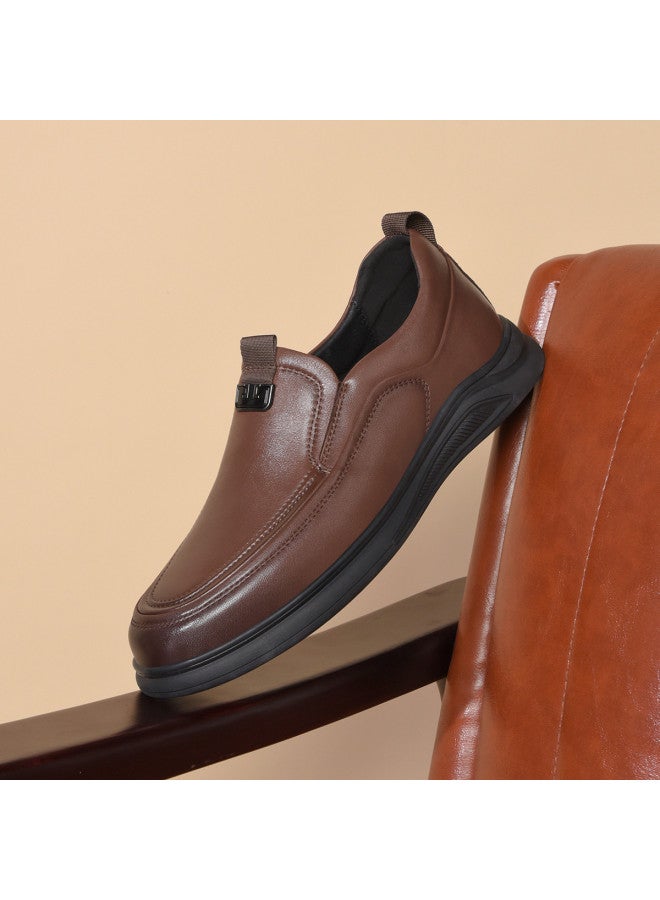 سيبتولفز 【top Grain Leather】 أحذية رجالية للمكتب تدوم 25 عامًا، أحذية جلدية انزلاقية بسيطة وفاخرة، مريحة ومتعددة الاستخدامات بتصميم ريترو - Image 3