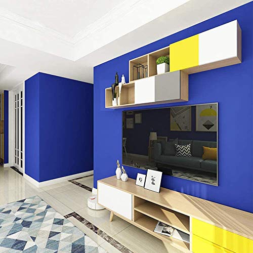 wolpin Self Adhesive Wall Stickers Wallpaper (45 x 300 cm) Solid Colour Home Renovation DIY Project, Gift Wrapper, Furniture, Fridge, Refrigerator, Kitchen Cupboard, Stove Backdrop, Blue - Image 3