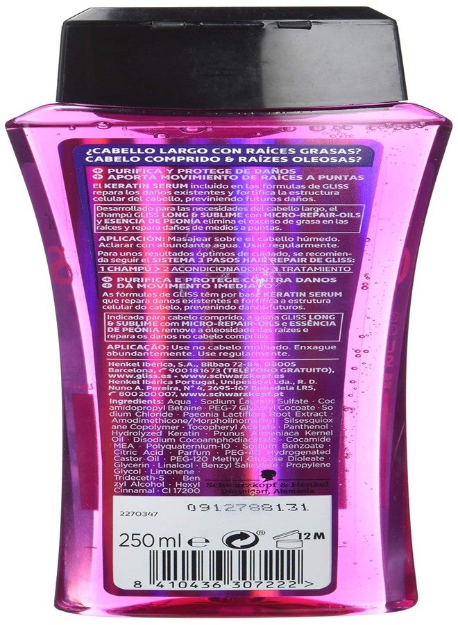 Gliss Schwarzkopf Gliss Long & Sublime Shampoo for Long Hair With Tips Open – 250 ml - Image 2