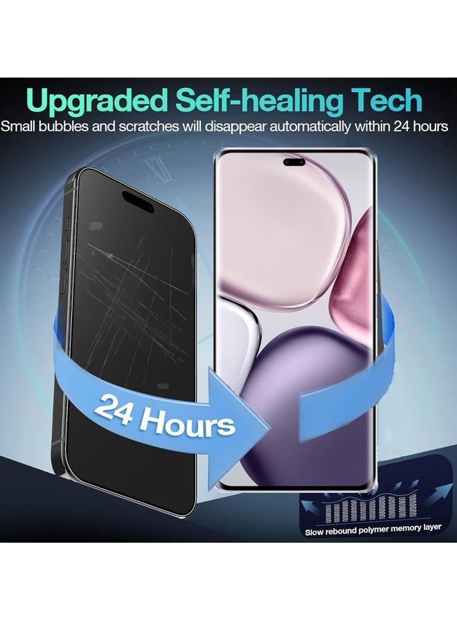 إكس ليفيل واقي شاشة مرن ٤ في ١ لهاتف Honor X9C، مع واقيي شاشة مرنين: غشاء زجاجي للكاميرا ٩H، وطبقة خلفية. واقي عدسة، غشاء هيدروجيل ناعم من مادة TPU، غير قابل للكسر، شفاف عالي الوضوح، سهل التركيب، مقاوم للخدش، مضاد لبصمات الأصابع، خالٍ من الفقاعات. واقي شاشة لهاتف Honor X9c، مقاس ٦.٧ بوصة، شفاف عالي الوضوح، سهل التركيب، حماية عسكرية، مقاوم للخدش، مضاد لبصمات الأصابع، خالٍ من الفقاعات، غشاء زجاجي مقوى ٩H لهاتف - Image 3