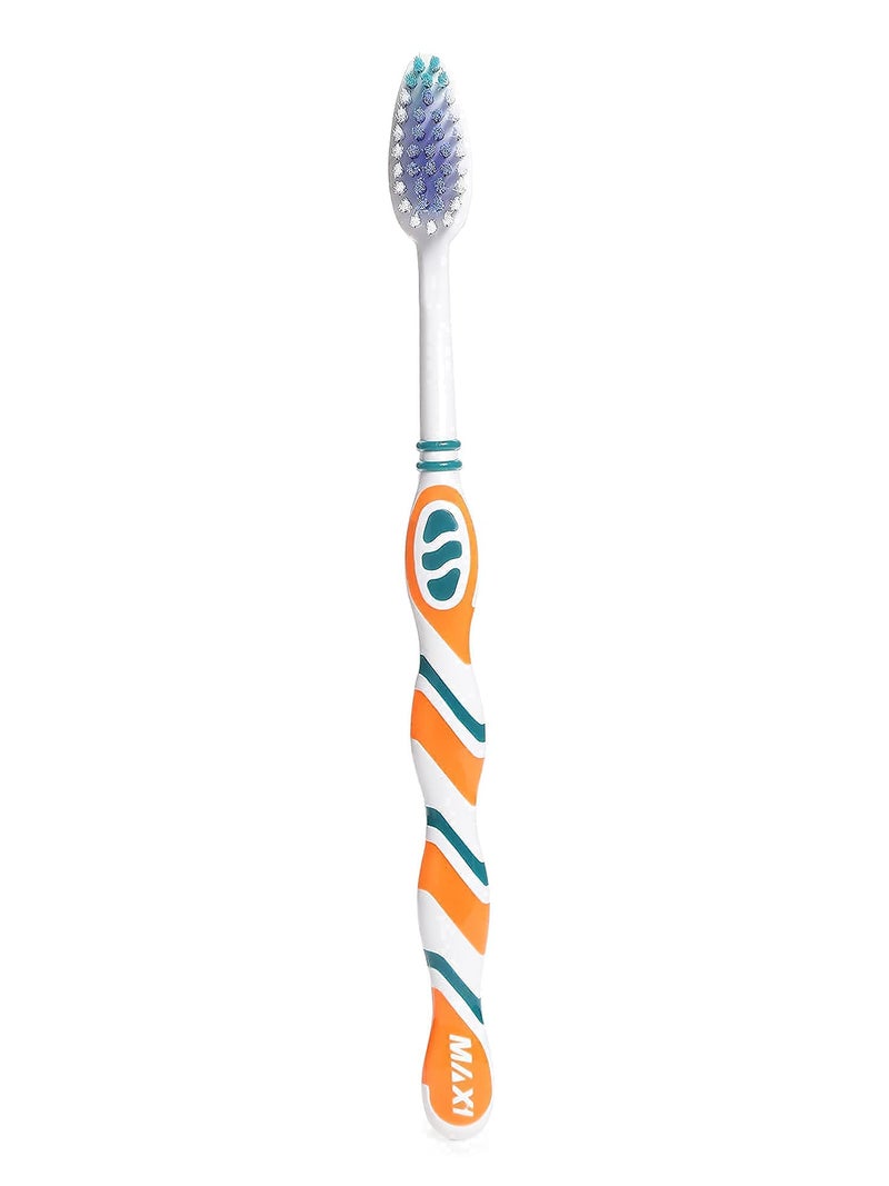 MAXI 1 Number Soft Bristles Toothbrush, Multicolor (Pack of 12) - Image 5