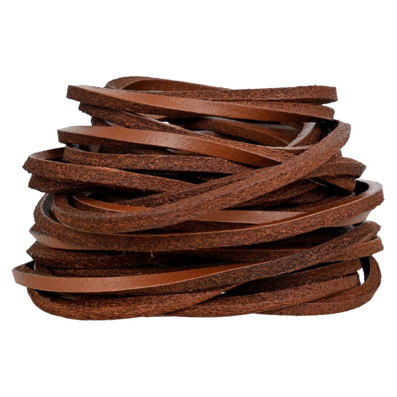 Genique Real/Genuine 3mm Leather Cord 5 Metres, 1/8 inch Leather Strips, Leather Shoe Laces, for Boot Laces, Necklace, Bracelets, Jewelry Making, Crafting, Baseball Glove Repair (Tan, 3MM) - Image 5