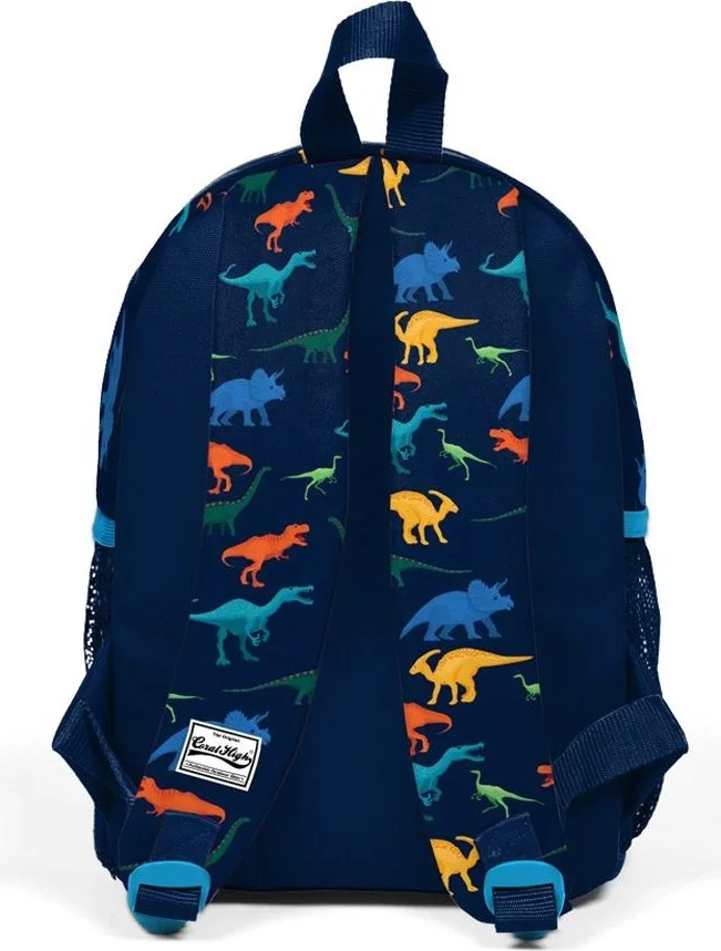 CORAL HIGH Kids Navy Blue Dinosaur Patterned Two Compartment Nest Backpack 23353
