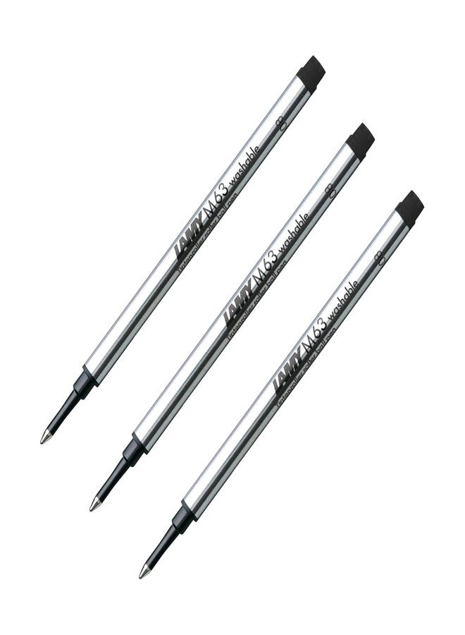Boxiti Lamy M63 Rollerball Refill Black (Pack of 3) and Wipe - Image 1