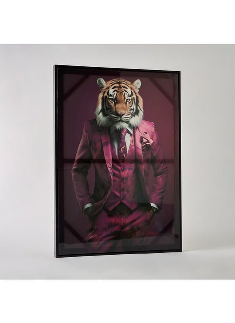 Ersel Tiger Framed High Gloss Picture 50 x 70 x 2.5 cm