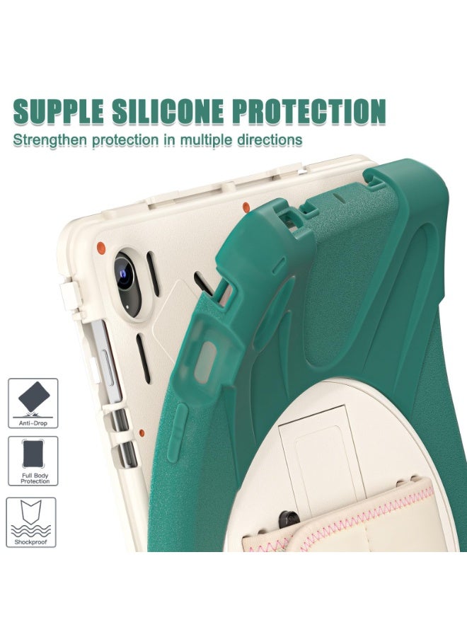 general Tablet Case for Samsung Galaxy Tab S10 FE Plus 13.1 inch 2025, 360° Rotating Hand Strap and Stand, Heavy Duty Rugged Shockproof Silicone Cover with Shoulder Strap - Image 4