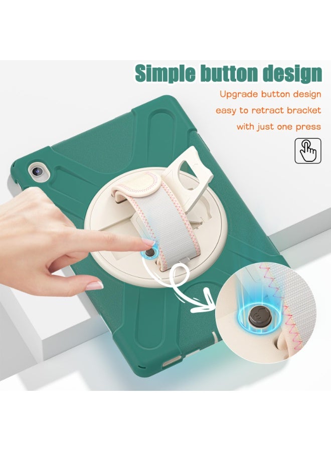 general Tablet Case for Samsung Galaxy Tab S10 FE Plus 13.1 inch 2025, 360° Rotating Hand Strap and Stand, Heavy Duty Rugged Shockproof Silicone Cover with Shoulder Strap - Image 5