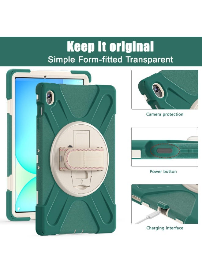 general Tablet Case for Samsung Galaxy Tab S10 FE Plus 13.1 inch 2025, 360° Rotating Hand Strap and Stand, Heavy Duty Rugged Shockproof Silicone Cover with Shoulder Strap - Image 2