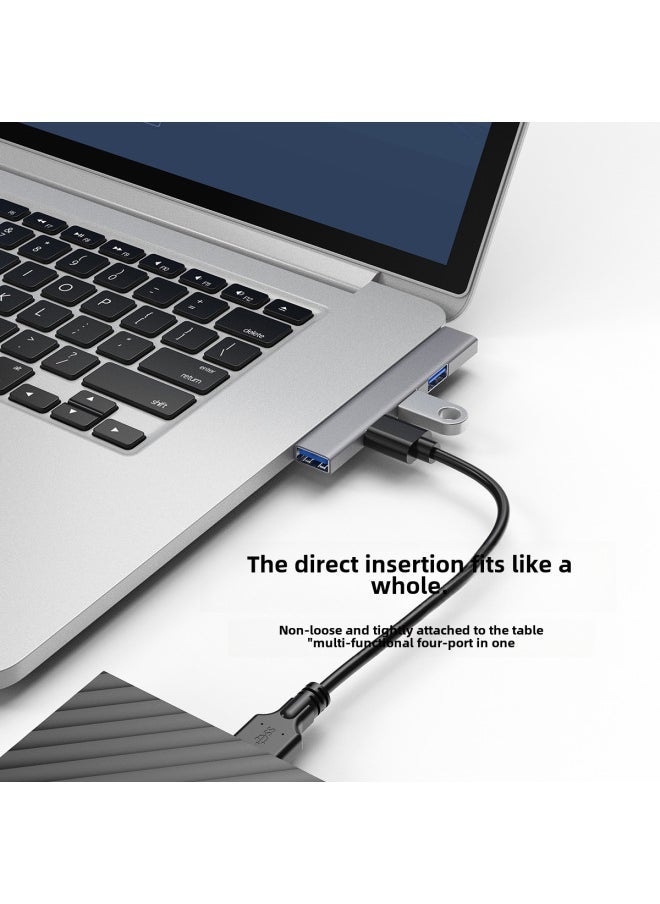 Computer Aluminum Alloy 3.0 Notebook Usb Multi-interface Wireless HUB Cable Splitter Typec Extension Expansion Dock-Number Of Interfaces:Aluminum Alloy 3.0USB Left To 4-port USB ] - Image 5