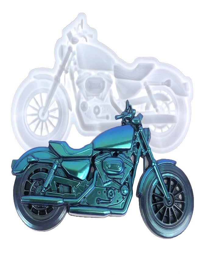 Wehous Unique Motorcycle Silicone Mold 3D Cool Motorcycle Resin Mold Epoxy Mold Vintage Wall Hanging Home Decor Motorbike Silicone Molds for Cake Fondant Chocolate Car Vehicle Craft Resin Accessories - Image 1
