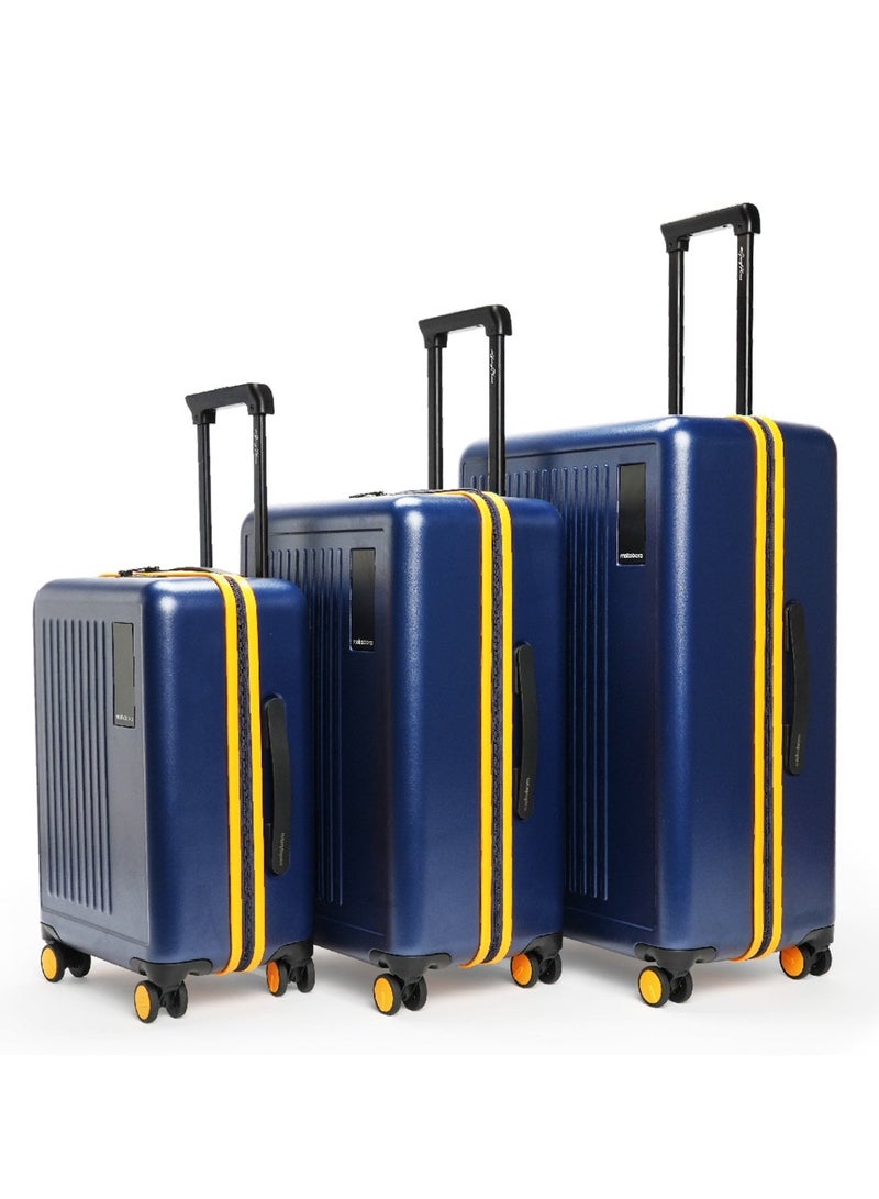 Mokobara Transit Luggage Set of 3|Cabin 40L+Check-in 65L+Large 100L|Makrolon Polycarbonate Hardshell|TSA Lock & YKK Zippers|Blue(We Meet Again Sunray 2.0) - Image 1