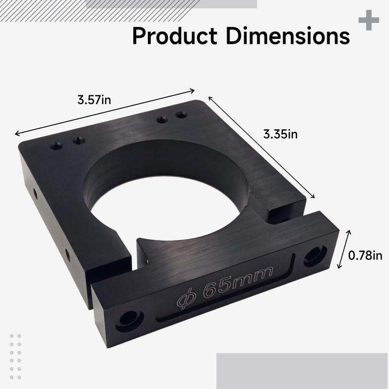 CNC Aluminum Spindle Motor Mount 2.56 Inch Easy Installation With Screws For DIY Projects - Image 4