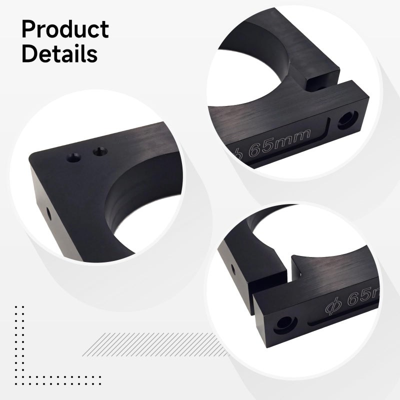 CNC Aluminum Spindle Motor Mount 2.56 Inch Easy Installation With Screws For DIY Projects - Image 5