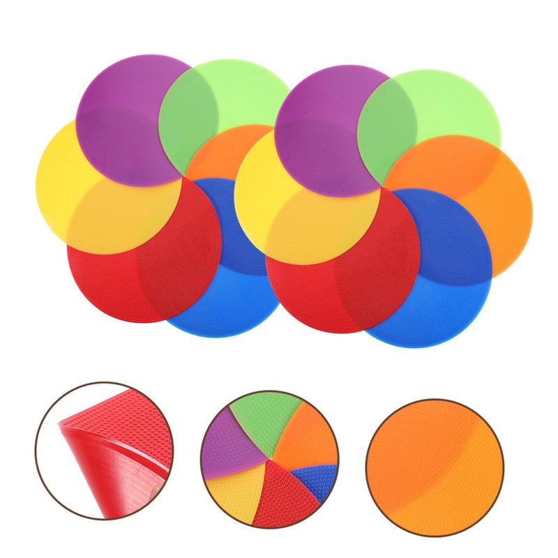 12 Pcs Non Slip Flat Marker Discs For Soccer Football Basketball Sports Training - Image 4