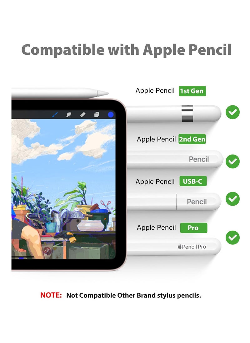 2 Pack Replacement Tips Compatible with Apple Pencil 1st/2nd Gen, Apple Pencil USB-C and Apple Pencil Pro, iPad Pencil Tips with High- Precision Control Pen Like Original Apple Pencil Tips  - Image 2