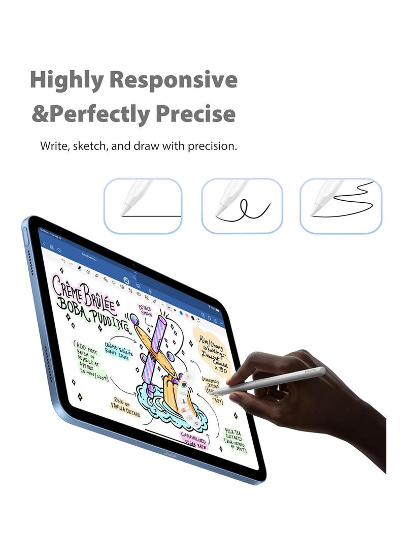 2 Pack Replacement Tips Compatible with Apple Pencil 1st/2nd Gen, Apple Pencil USB-C and Apple Pencil Pro, iPad Pencil Tips with High- Precision Control Pen Like Original Apple Pencil Tips  - Image 3