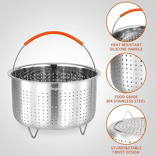 Skingwa Steamer Basket for Instant Pot, Stainless Steel Vegetable Steamer Basket Insert for Pots (6qt) - Image 4
