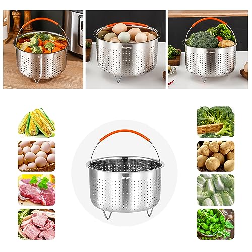 Skingwa Steamer Basket for Instant Pot, Stainless Steel Vegetable Steamer Basket Insert for Pots (6qt) - Image 3