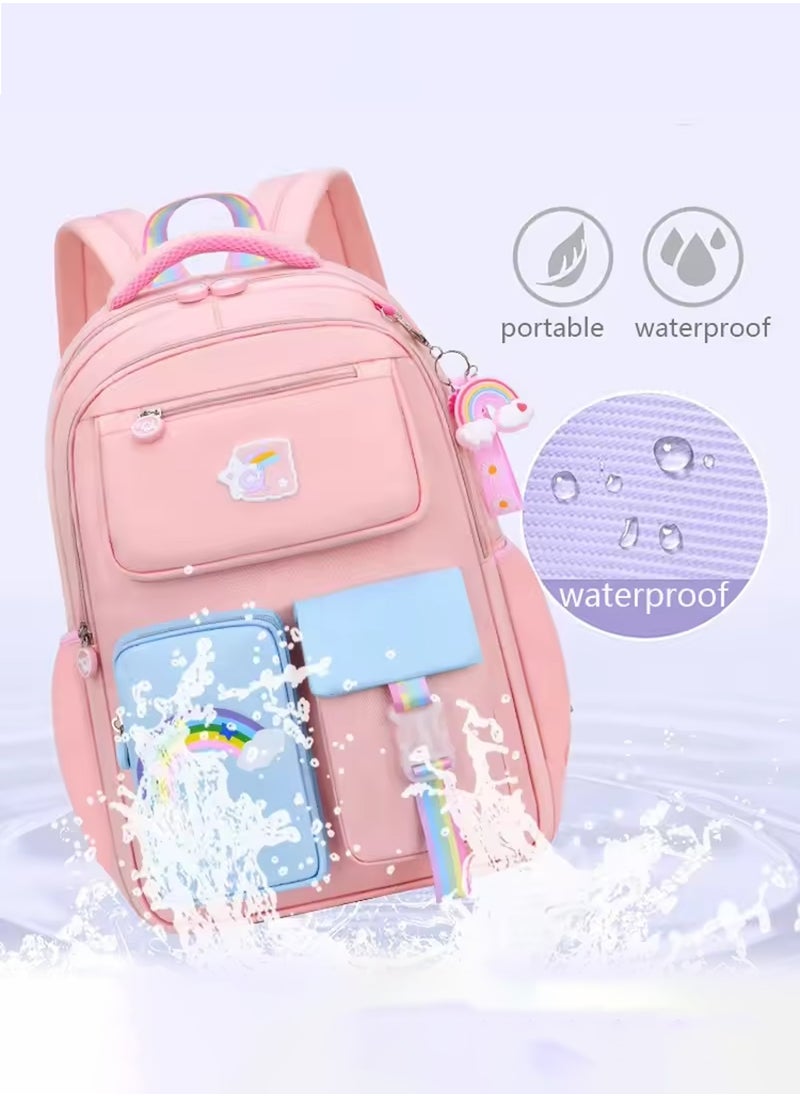 Generic Backpacks for Girls,Waterproof, Large Capacity, Lightweight Kids Backpack with Ergonomic Support, Wide Shoulder Straps, Stylish Color, Cute Design – Ideal for School, Kindergarten, Travel  - Image 5