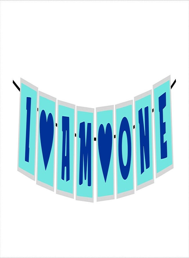 Balloonistics I Am One Boys First Birthday Banner - Image 1