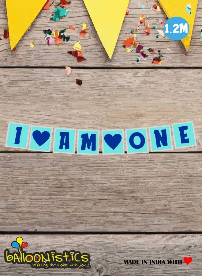Balloonistics I Am One Boys First Birthday Banner - Image 2