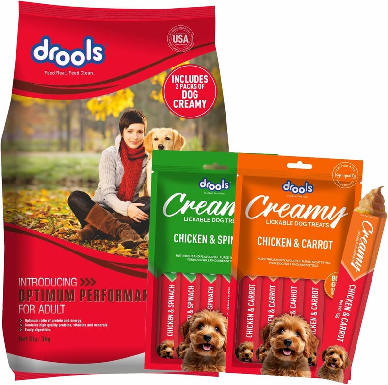 Drools طعام الكلاب الجاف للبالغين من درولز للأداء الأمثل مع مكافآت كريمية - Image 1