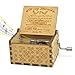 Sooye Hand Crank Music Box for Husband Gift for Husband, Plays The Tune You are My Sunshine Vintage Engraving Wooden - Image 2