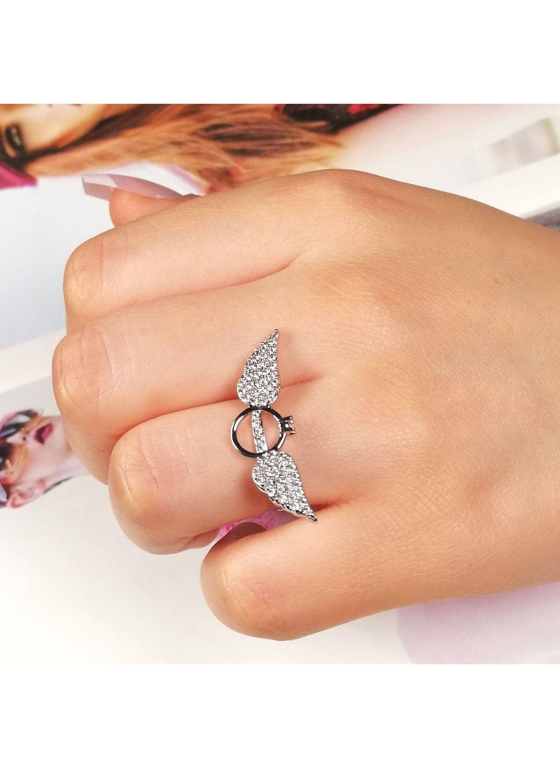 3Diamonds - Ring For Women platinum Plated-silver - Image 1