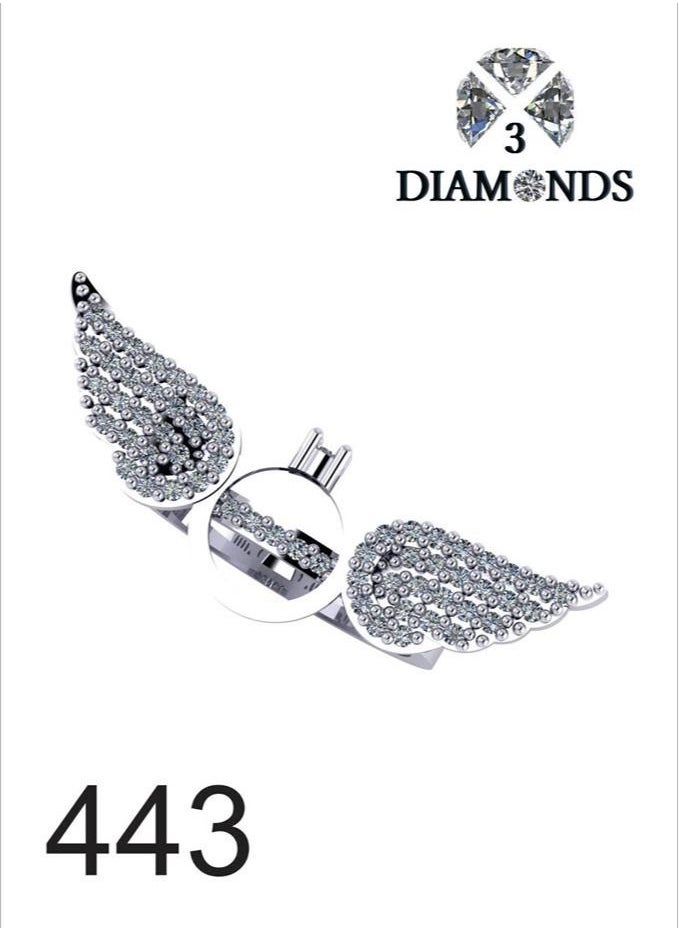 3Diamonds - Ring For Women platinum Plated-silver - Image 1