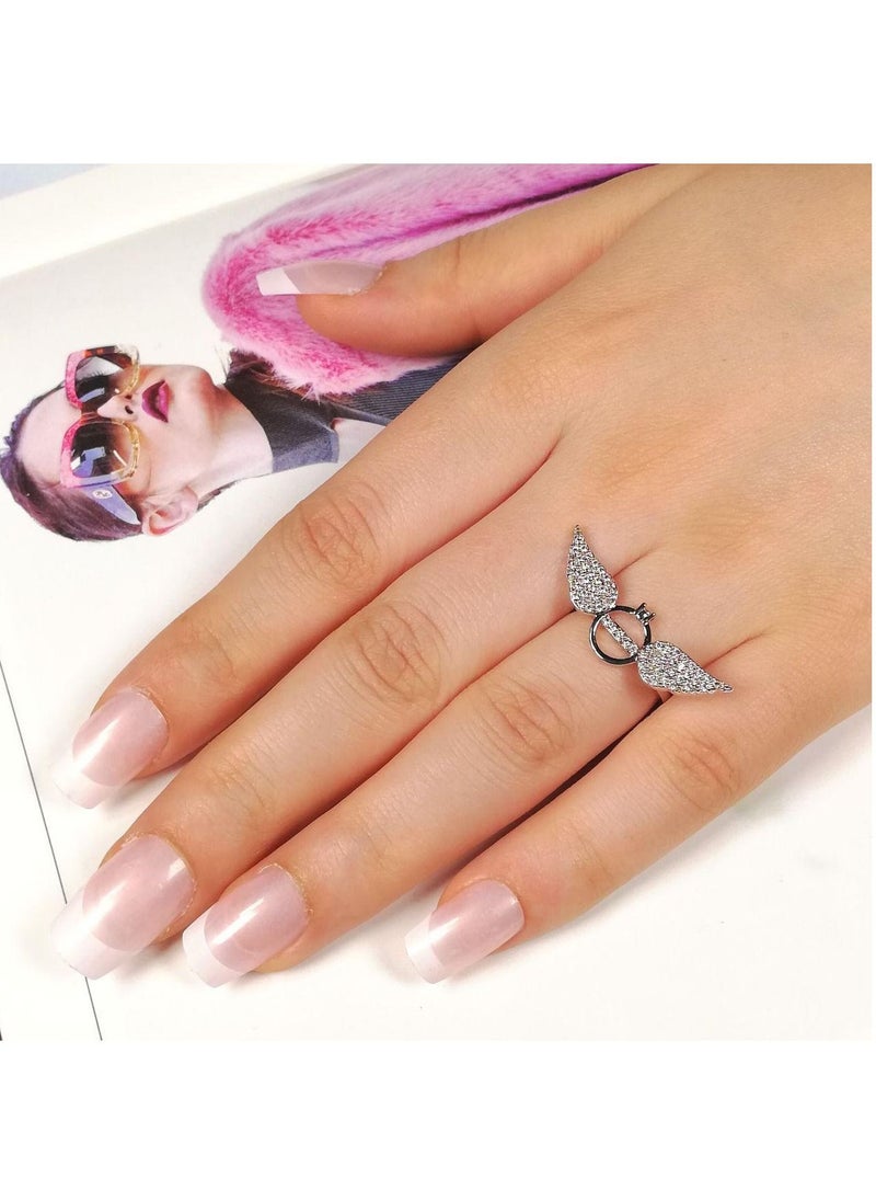 3Diamonds - Ring For Women platinum Plated-silver - Image 1