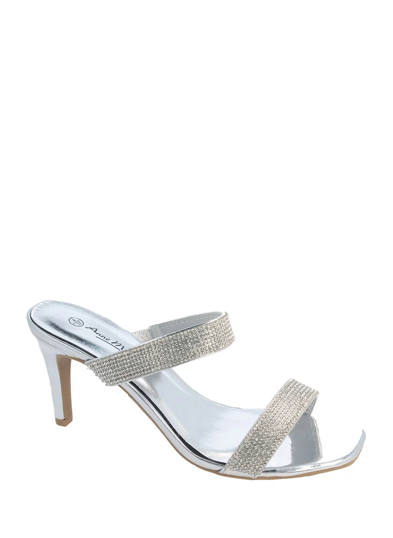 جينجر Glitter Double Strap Mule Sandal