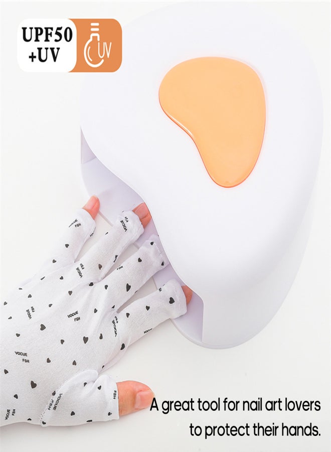 1 Pair of UV Protection Gloves Fingerless Anti UV Glove Hands from UV Lamp Manicure Nail Tool - Image 4
