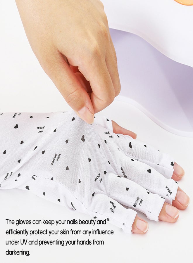 1 Pair of UV Protection Gloves Fingerless Anti UV Glove Hands from UV Lamp Manicure Nail Tool - Image 2