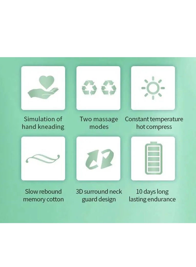 U Shaped Massage Pillow, Electric Neck Massage Pillow, 360 Degree Surround Support Noise Reduction Design U Shaped Neck Massager for Shoulder Muscle Pain Relax Relief (Grey)) - Image 4