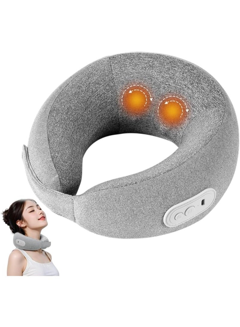 U Shaped Massage Pillow, Electric Neck Massage Pillow, 360 Degree Surround Support Noise Reduction Design U Shaped Neck Massager for Shoulder Muscle Pain Relax Relief (Grey)) - Image 2