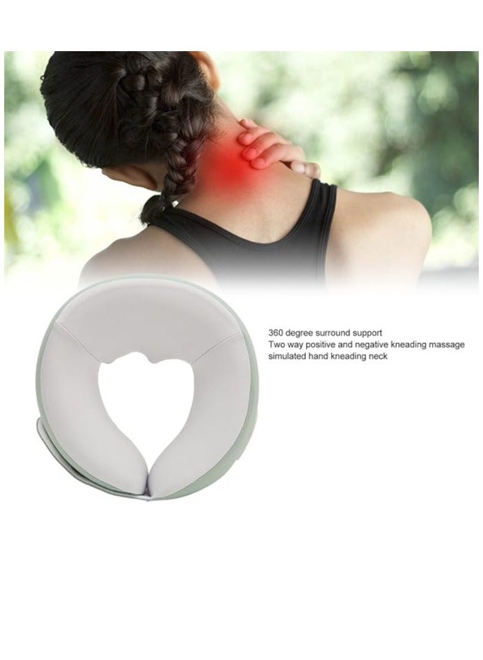U Shaped Massage Pillow, Electric Neck Massage Pillow, 360 Degree Surround Support Noise Reduction Design U Shaped Neck Massager for Shoulder Muscle Pain Relax Relief (Grey)) - Image 3