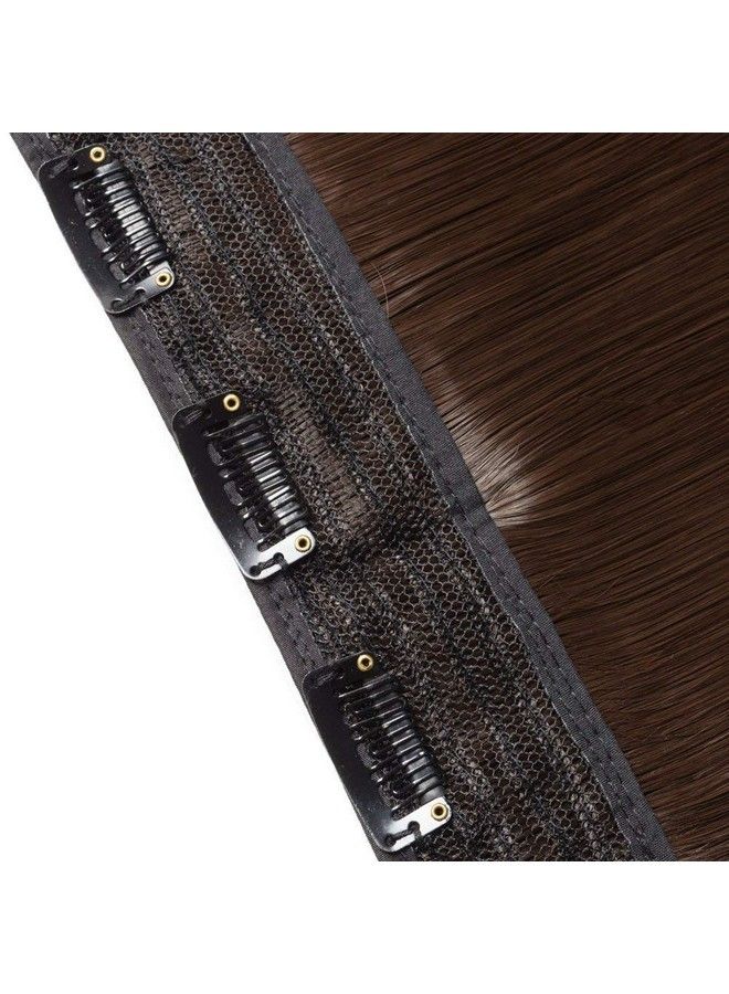 Ekan 5 مشابك لتمديد الشعر للنساء والفتيات - تمديدات شعر مستقيمة (26 بوصة بني داكن) عبوة من 1 - Image 5