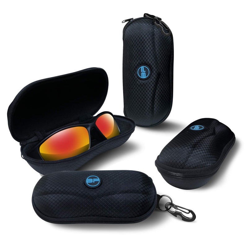 BLUPOND BLUPOND Sunglasses Case Semi Hard EVA Shell with Metal Hanging Hook Belt Clip Sun Glasses Storage  - Image 4