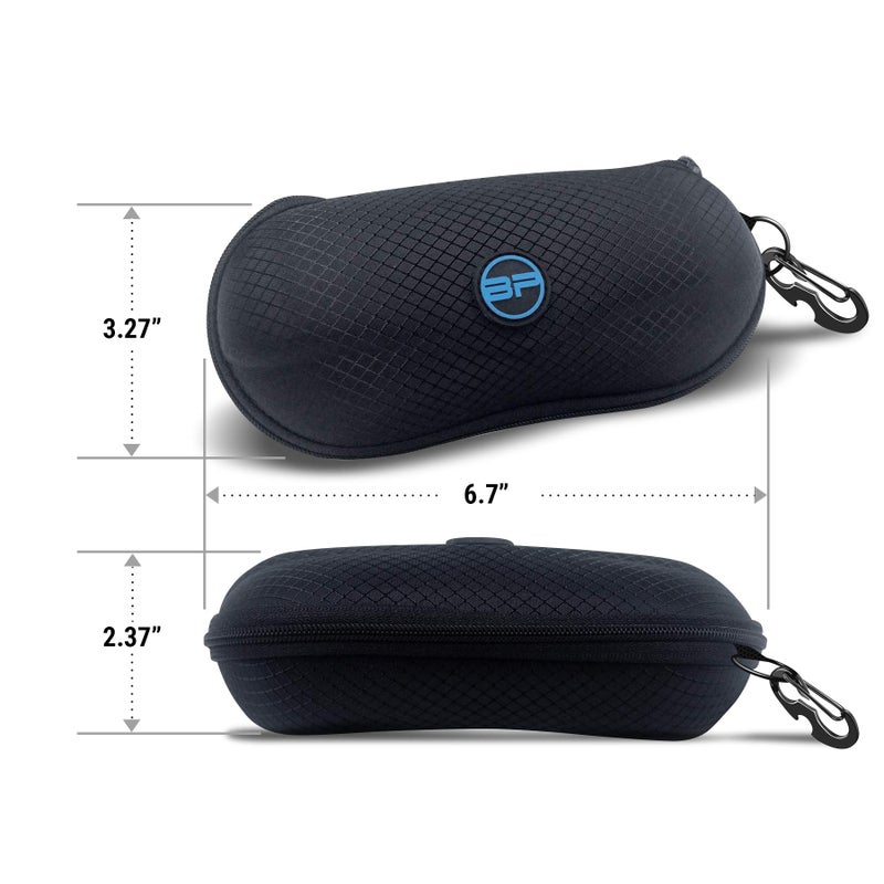 BLUPOND BLUPOND Sunglasses Case Semi Hard EVA Shell with Metal Hanging Hook Belt Clip Sun Glasses Storage  - Image 5