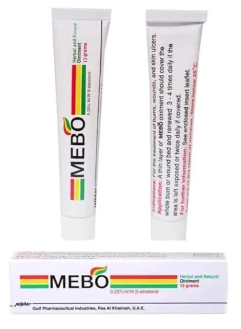 Julphar MEBO 15 GRAM Ointment for treating burns, 100% natural ointment that helps with natural healing and treatment of burns, 15 grams  - Image 2
