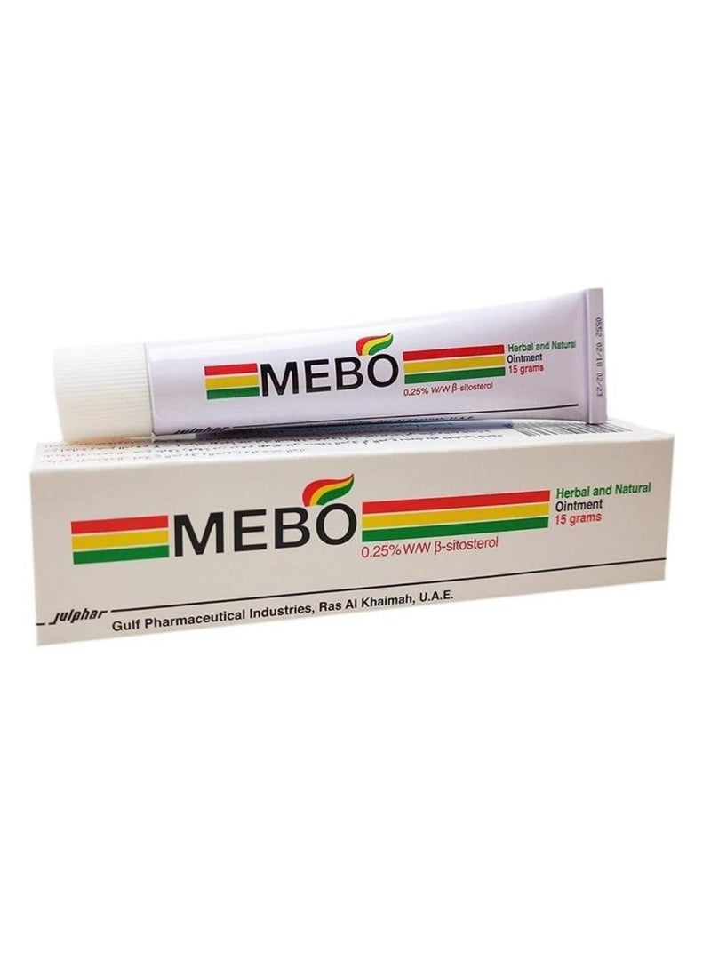 Julphar MEBO 15 GRAM Ointment for treating burns, 100% natural ointment that helps with natural healing and treatment of burns, 15 grams  - Image 1