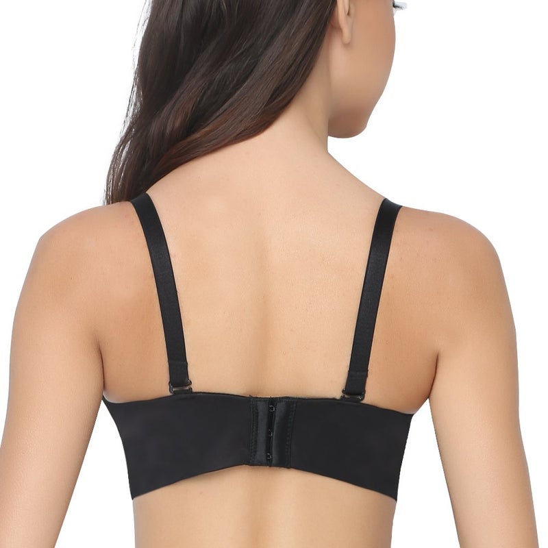 FallSweet Add Two Cups Bras Brassiere For Women Push Up Padded Unlined,Black,34B - Image 3