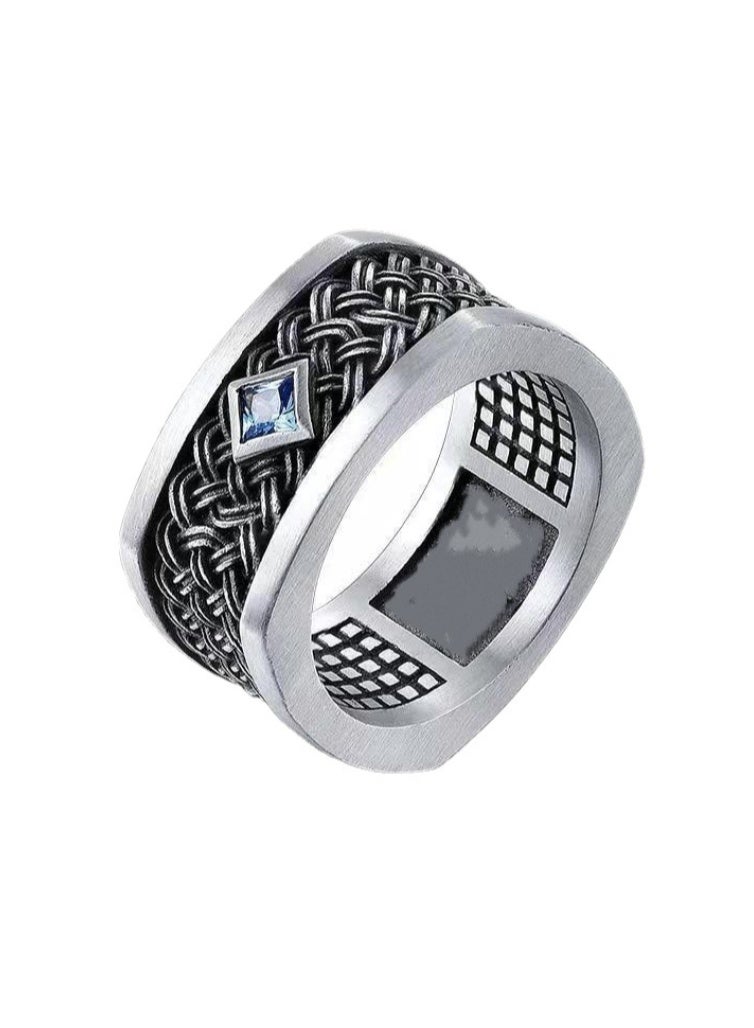 LATEEN S925 Sterling Plating Silver  Men Ring  Size Adjustable - Image 3