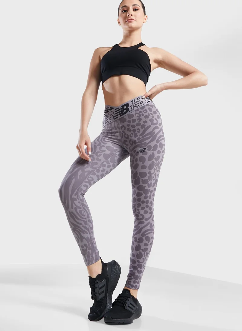 New Balance Relentless Crossover Printed High Rise 7/8 Tights