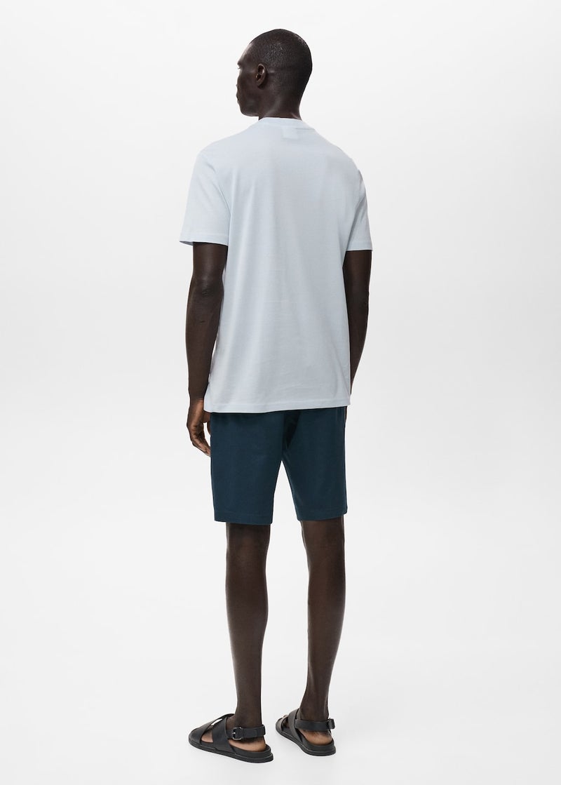 Mango Man Straight Cotton Bermuda Shorts  - Image 2